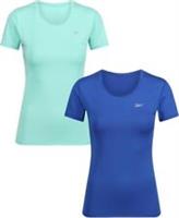 Reebok Womens Training T-Shirt Top 2 Pack -XS- Sports Fitness Gym Performance - XS Regular