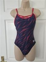 Reebok Swimming Costume Swimsuit Size Small UK 10 Navy & Red New With Tags - 10 Regular