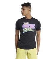 Mens Reebok Logo T-Shirt Top Black - Gym Running Fitness Rc 90s Cross Fit Uk Med - M Regular