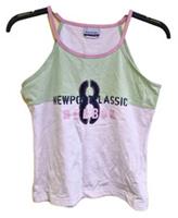 REEBOK LADIES NEWPORT CLASSIC SLEEVELESS TOP SIZE UK 14 STRETCH LOGO CAMI WHITE - 14 Regular