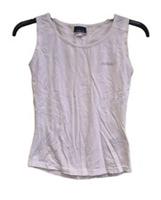 REEBOK WOMEN TANK TOP SIZE UK 8 ACIVEWEAR CREAM WITH YELLOW STAINS LADIES GIRLS - 8 Regular