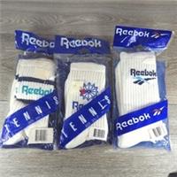 3 X Pairs Vintage 80s Reebok Classic Retro White Tube Socks Size UK 3.5-7 - S Regular