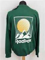Vintage Reebok Classics GREEN OVERSIZED Long Sleeve Brushback Fleece Sweatshirt - M Regular