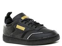 Reebok Womens Club C Ree: Dux Black/gold Size 3.5 Womens Girls New