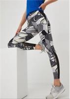 Reebok(S) Sport Skinny Workout Pants 'Lux Perform' in B & W UK 8-10 Speedwick - S Regular