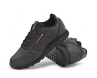 Reebok Classic Leather Junior Trainers Older Kids All Black Sneakers Uk 3 New