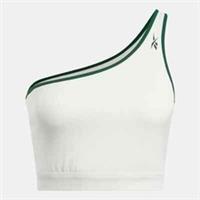 Reebok Medium (M) CL Q2 CS Asym Bralette In Chalk/ Green New - M Regular