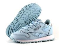 Reebok Classic Leather Infant Kids UK 6 EUR 22.5 Sky Blue Sneaker Trainers Shoes