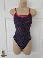 Reebok One-Piece Swimsuit Size 10 Navy & Red Swimming Costume New With Tags - 10 Regular