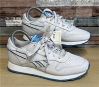 Reebok Classic Leather White Blue Trainers Womens UK 4.5 New