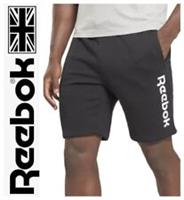 REEBOK Jog Shorts Training Gym Casual Jersey Black Sweat Long Short Size Men's - Medium 32/34 Waist Regular