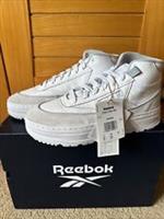 Reebok Club C Geo Mid Shoes Womens, White Leather, Size UK 6.5, EU 40, BNWB