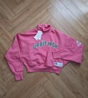 Womens Pink Reebok Crop Roll Neck Sweater Size XS Flintstones Jetsons Orbit High - XS Regular
