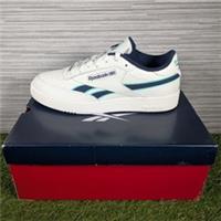 Reebok Club C Revenge Mens White/Blue Trainers Tennis Shoes Size UK 8.5 EU 42.5