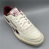 Reebok Club C Revenge Chalk White Burgundy Mens Uk 8 Trainers Terraces Casuals