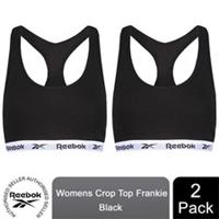 Reebok Women's 2 Multi-Pack Frankie Crop Top, Black, Small - S Regular