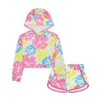 Reebok Girls Hoodie And Shorts Set4-5 Years Carmine Rose GT20006