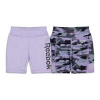 Reebok Girls Camouflage Slim Shorts (Pack of 2)4-5 Years Lavender GT13473