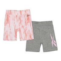 Reebok Girls Tie Dye Slim Cycling Shorts (Pack of 2) GT13886