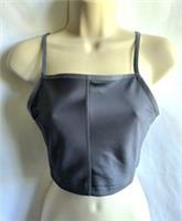Reebok Slate Grey Cropped Yoga Top, Size Medium/ 12, Sleeveless, Ribbed, Sports - M Regular