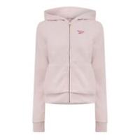 Reebok Womens Sl Fleece Fz Zip Hoodie Hooded Top - 0-2 Regular