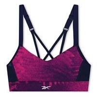 Reebok Womens Lux Strappy Sports Bra Training Fitness Gym Crop Top Medium Impact - 2XS Regular