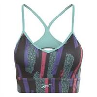 Reebok Womens Myt Printed Bra Low Impact Sports Training Fitness Gym Crop Tops - XS Regular