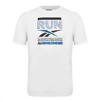 Reebok Mens Running Graphic T-Shirt Regular Fit - S Regular