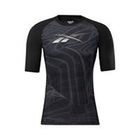 Reebok Mens Printed Short Sleeve T-Shirt male Baselayer Top - L Regular