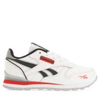 Boy's Reebok Juniors Classic Leather Step N Flash Shoes in White