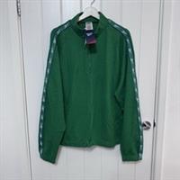 Reebok Vector Tape Top Long Sleeve Green Mens Training Size M NWT 1/4 Zip - M Regular