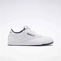 Size UK 9.5 - Reebok Club C 85 White Trainers Shoes Sneakers