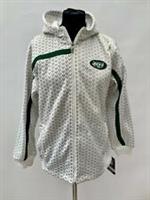 NFL NY Jets Hooded Jacket White Full Zip Size Large (14/16) Reebok NEW WITH TAGS - L Regular