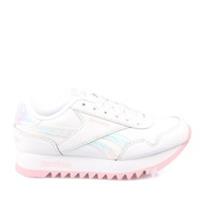 Girl's Reebok Juniors Royal Classic Jogger Platform Trainers in White