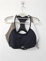 Reebok Womens Black Racer Padded Sports Bra Size XL
