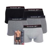 Men's Reebok 5 Pack of Sports Trunks in Black - L Regular