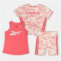 Reebok Kids Camo 3pc Set Top And Short - 11-12 Years Regular