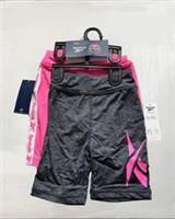 Grey/Pink Reebok Short Set - Size - 7-8Yrs