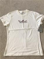 BNWT Junior T-shirt White With Pink Butterflies Large