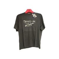 Brand New reebok t shirt large , Black With Grey Logo - L Regular