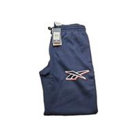 Reebok Logo Fleece Joggers Blue Small Waist, Mens With Long Leg