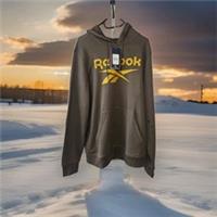 Reebok Big Logo Oth Hoodie Size Large Bnwt , Brownie grey/ Gold - L Regular