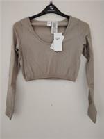 Reebok Cropped Sports Top Size L New With Tags