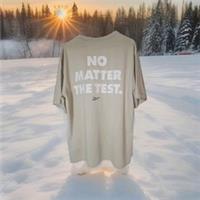 Reebok No Matter The Test T Shirt Beige Size Large Bnwt - L Regular