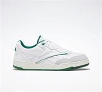 Size UK 9.5 - Reebok BB 4000 II White Leather Trainers Shoes Sneakers