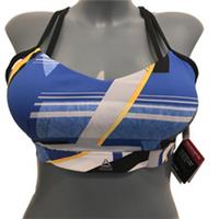 Reebok Hero Strappy Blue Sports Bra 16 - 18 LARGE wirefree padded medium support - 16 - 18 Regular
