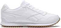 Size UK 9.5 - Reebok Royal Glide White Leather Shoes Trainers Shoes Sneakers
