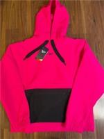 Reebok Womens Pink Black sweatshirt Hoodie Long Sleeve pink black Size L - 12 Regular