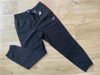 Black Woven REEBOK Tracksuit Pants (M) - M Regular