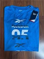 Reebok Mens Training T-Shirt Blue Gym Workout Graphic Size M - M Regular